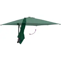 vidaXL Trädgårdsparasol Grön 248,5 x 247,5 x 160 cm Polyester och Stål