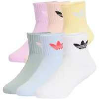 Adidas Sockor 'Ankle 6 Pairs Kids' ljusblå / gul / mint / orkidé / rosa / vit