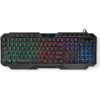 Nedis Trådat Gaming Tagentbord | USB Type-A | Membrantangenter | LED | QWERTY | US Layout | USB ström | Strömkabel längd: 1.30 m | Multimedia