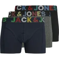 Jack & Jones Boxershorts 'JWHEthan' marinblå / gråmelerad / svart