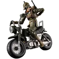 Megahouse Mobile Suit Gundam Furstendömet Zeon Soldat General Och Motorcykel Figur 10 Cm