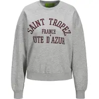 JJXX Sweatshirt 'JXMERLE' ljusgrå / burgunder