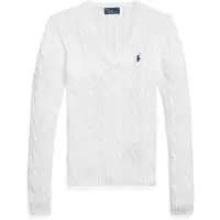 Ralph Lauren för kvinnor. 211971870003 Bomullsjersey i vit ecru stickad jersey (M), Casual