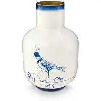 Pip studio Vase Metal Blue Bird 30cm