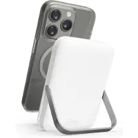 Puro Stand Power Mag, 5000 mAh, Litium Polymer (LiPo), Trådlös laddning, 5 V, Silver, Vit