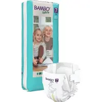 Bambo Nature Babyblöja, tejpblöja, miljömärkt, , 7 st, hög förpackning, 18+ kg - (3 förpackningar x 40 st.)