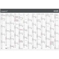 Mayland-Burde A/S Kæmpekalender Moderne 1x13 måneder 2026 i kraftigt papir - leveres i paprør