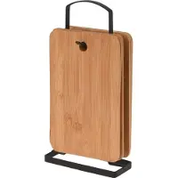 Mondex Skärbräda bambu 22x14 cm, 6 st med ställ