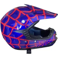 MCU-Sport Barn Crosser-hjälm SpiderBlue str. M (ny modell)