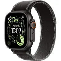 Apple Watch Ultra 3 GPS + Cellular Smartklocka, 49 mm svart titanboett, antracitgrönt trailband - storlek M/L MF1H4QP/A
