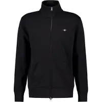Gant för män. 2008006 Shield zip hoodie svart (S), Casual, Bomull