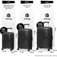 Infinity Leather Expanderbar Black Hard Shell 8 Wheels Bagage Cabin Resväska