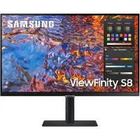 Samsung ViewFinity S8 S27B800PXP - S80PB Series - LED-skärm - 27 - 3840 x 2160 4K @ 60 Hz - IPS - 350 cd/m² - 1000:1 - DisplayHDR 400 - 5 ms - HDMI, DisplayPort, USB-C - svart