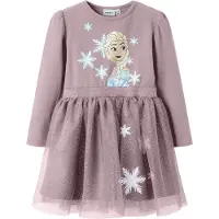 Name it Osimi Frozen Tulle Klänning Med Långa ärmar