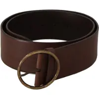 Dolce&Gabbana Läderbälte Brun Cirkulär Spänne