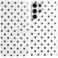 Mtp Products Samsung Galaxy S25 Ultra plånboksfodral med prickmönster - vit