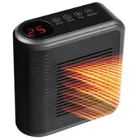 Mtp Products Mini portabel värmefläkt med touchkontroll - 800W - Svart