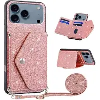 Mtp Products iPhone 17 Pro Stardust Skal med Korthållare - Rosa
