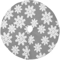 OutsideWorld Julgransmatta Söta Snöflingemönster Återanvänd Vacker Praktisk Julgransdekorationer