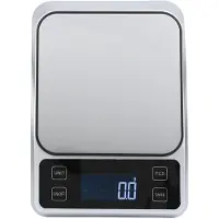 TOMTOP JMS 5kg/0.1g Multifunktionell Digital Köksvåg i Rostfritt Stål Elektronisk Matvåg för