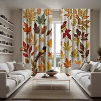 Household supplies MH 2 stycken HD lönnlöv överallt Skatgardiner Gult band digitaltryckta gardiner Heminredningsstil Dekorera vardagsrum W52H95inchW132H241cm
