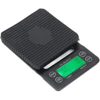 Cosy Homes Kaffevåg och Timer 3kg Räckvidd 0.1g Noggrannhet Multifunktionell Köksvåg för Hem Butik Resor