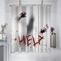 Household supplies MH 1 st 180x180cm abstrakt mänsklig livräddning Halloween-tema duschdraperi partition badrum vattentät och mögelbeständig 180x180cm
