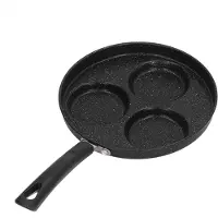 TOMTOP JMS 3 Koppar Ägg Hamburgare Panna Metall Järn Värmer Jämnt Äggkokare Panna med Bekvämt Handtag för