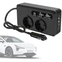 Mtp Products 12V DC till 220V AC växelriktare för bil 200W - Svart