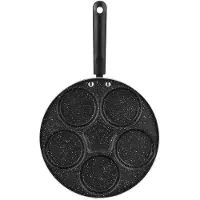 TOMTOP JMS 5 Runda Hål Stekpanna Non-Stick Ägg Stekpanna Hem Kök Köksredskap för Frukost