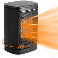 Mtp Products BG-EH10 Bärbar keramisk värmefläkt med fjärrkontroll - 800W - 1800W