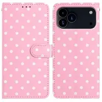 Mtp Products iPhone 17 Pro plånboksfodral med prickmönster - rosa