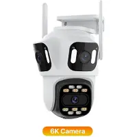 VStarcam Trelinsig Tre Skärm Wifi PTZ-kamera 6K 4K HD Utomhus IP-kamera Auto-spårning Videoövervakning CCTV-kamera P2P ICSEE 6K Camera