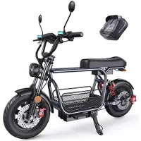 IScooter Elsparkcykel med korg DX5 15 1500W Motor Topphastighet 55Km/h 48V 15.6AH Räckvidd 72Km Last 150KG Svart svart