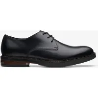 Clarks Paulson Enkla Svarta Läder Skor