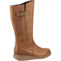 Hush puppies Luna Läder Damstövlar Tan