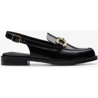 Clarks Straven Sling Svarta Läderskor