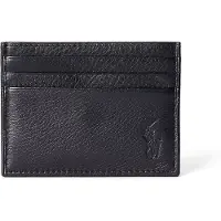 Ralph Lauren unisex. 405913722002 Korthållare i svart kornigt läder (OSFA), Casual, Klassisk, Hud