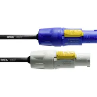 Cordial CFCA 5 FCB Ström Anslutningskabel [1x PowerCon kontakt - 1x PowerCon kontakt] 5 m Blå, Vit
