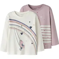 Name it T-shirt 'NMFVALIANE' blå / guld / syrén / vit