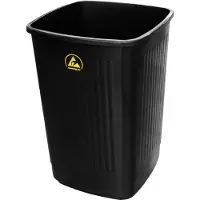 BJZ A-34058 ESD Papperskorg 50 l (B x H x D) 36 x 51 x 36 cm Plast Svart 1 st