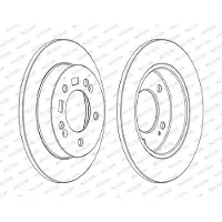 FERODO Bromsskivor DDF1874C bak, full, 2 Stycke