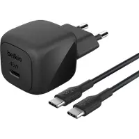 Belkin Usb-c 45w Pd Pps + Usb-c Kabel Wca013kq1mbk-b6 Usb-c-väggladdare