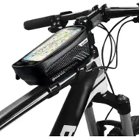 West Biking Cykeltelefonväskor Telefonhållarefodral Vattentät Cykel Frame Frame Tube Bag svart