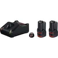 Bosch Tillbehörsset GBA; 12 V; 2x3,0 Ah + laddare GAL 12V-40