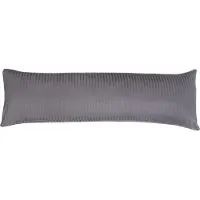 Borg Living Puddfodral 50x150 cm - 100% bomullssatin - Multikudde - Klassiska mörkgrå ränder