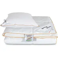 Borg Living Täcke- och kuddsset - Sommartäcke 150x210 cm + kudde med gåsdun - Sommargåsdunstäcke och kudde set -