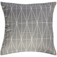 Borg Living kuddfodral 60x63 cm - Grafisk harlekin - Grå - 100% bomullssatin