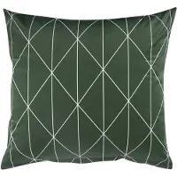 Borg Living Kuddfodral 60x63 cm - Grafiskt harlekinmönster - Grön - 100% bomullssatin