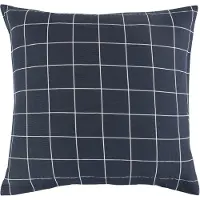 Borg Örngott 60x63 cm - Kreppsängkläder - 100% bomullskrepp - Blå rutor